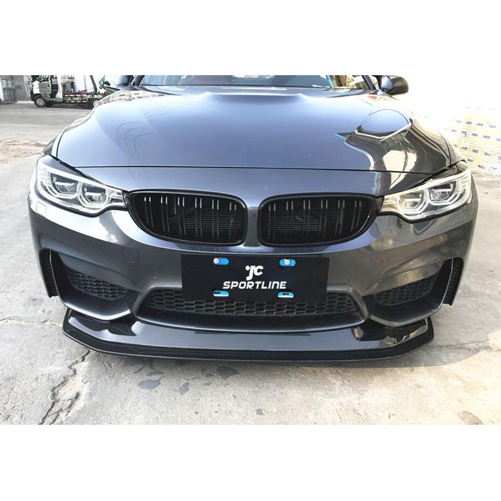 Front Bumper Lip Spoiler Splitters For BMW F80 M3 F82 F83 M4 2015 - 2019 Carbon Fiber Front ...